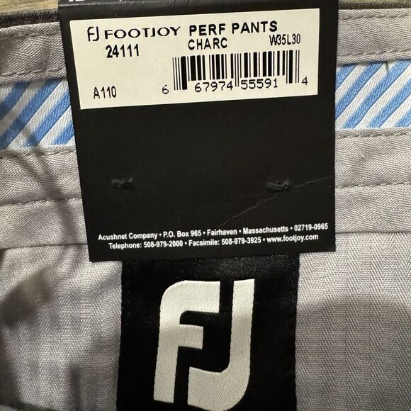 NWT FootJoy FJ Performance Pants Mens 34/35W 30L Gray Golf Stretch Casual - Picture 4 of 13